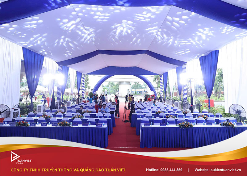 quy trình setup nhà bạt không gian