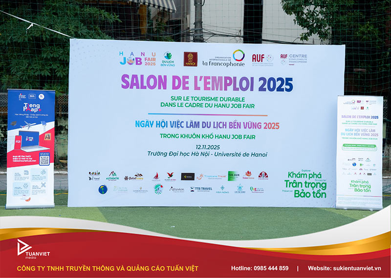 thi công lắp đặt backdrop hội chợ