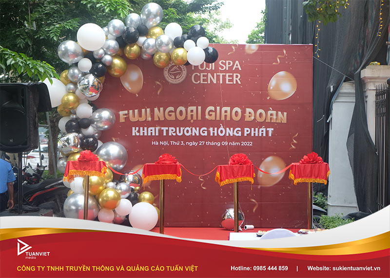 tổng hợp mẫu backdrop khai trương spa