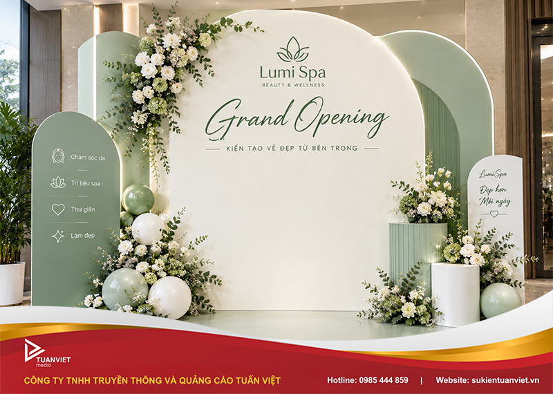 phông nền khai trương spa