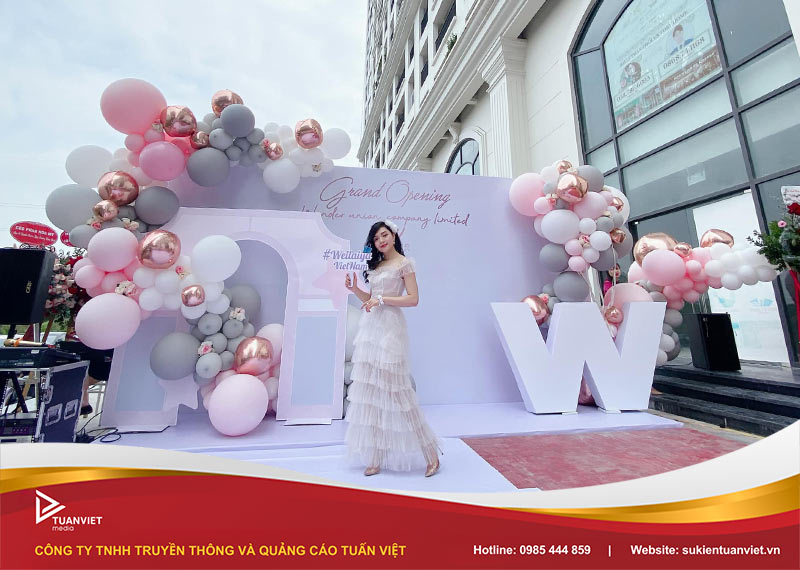 backdrop khai trương spa