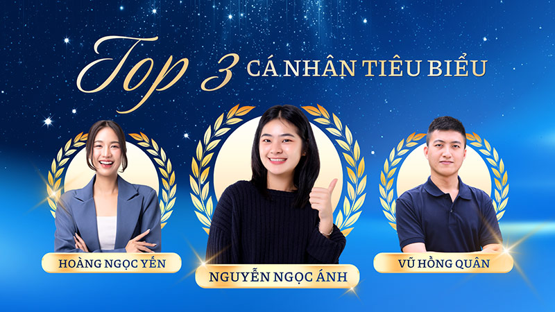 thiết kế backdrop vinh danh nhân viên xuất sắc