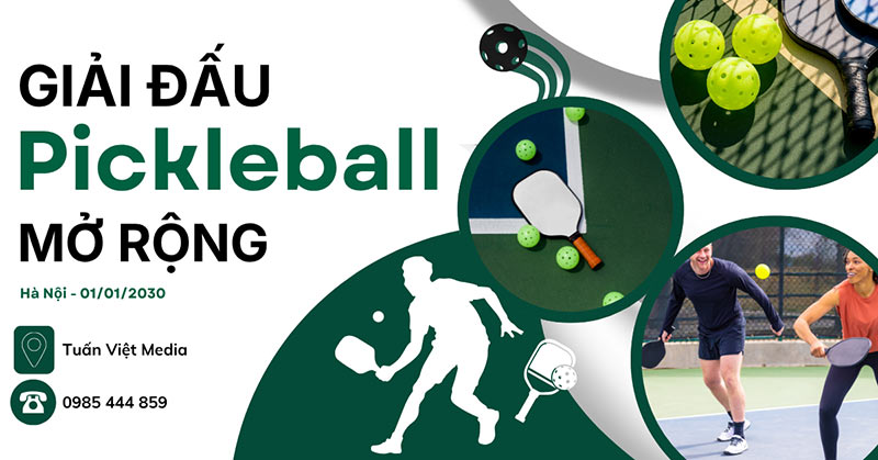 hình ảnh banner giải pickleball