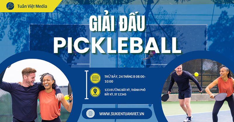 mẫu banner giải pickleball thể thao