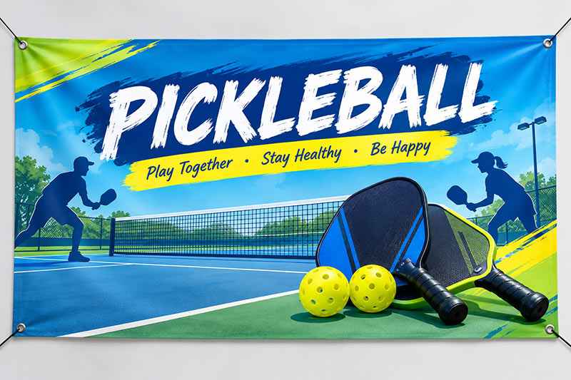 thi công banner giải pickleball
