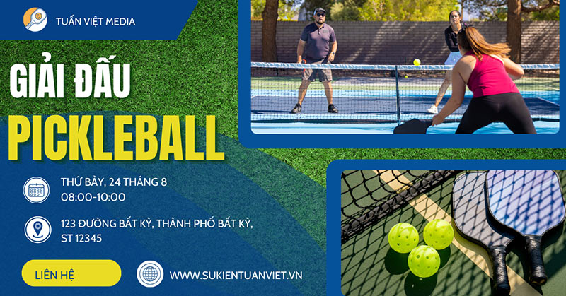 dịch vụ thiết kế banner giải pickleball tại Hà Nội