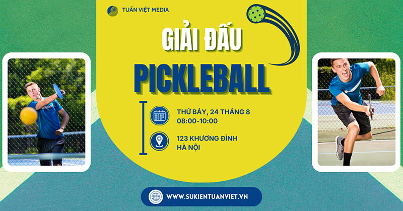 thi công banner giải pickleball Hà Nội