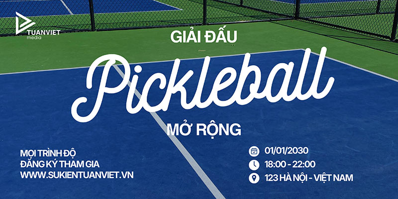 mẫu banner giải pickleball sang trọng