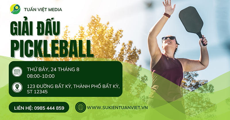 concept thiết kế banner giải pickleball