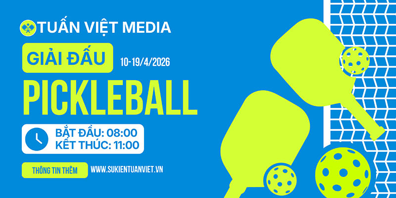 ý tưởng thiết kế banner giải pickleball