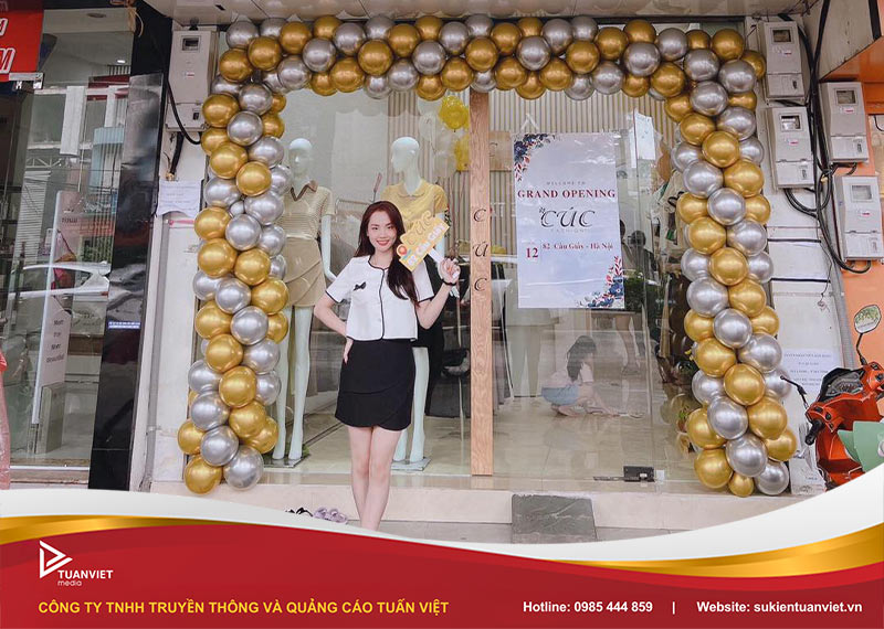 cổng bóng khai trương đẹp