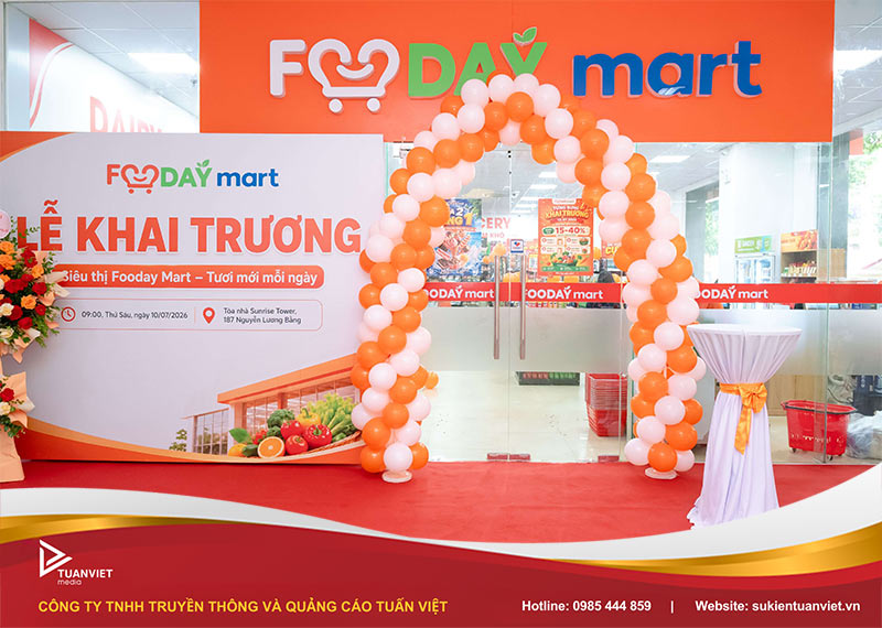 trang trí cổng bóng khai trương tại Hà Nội