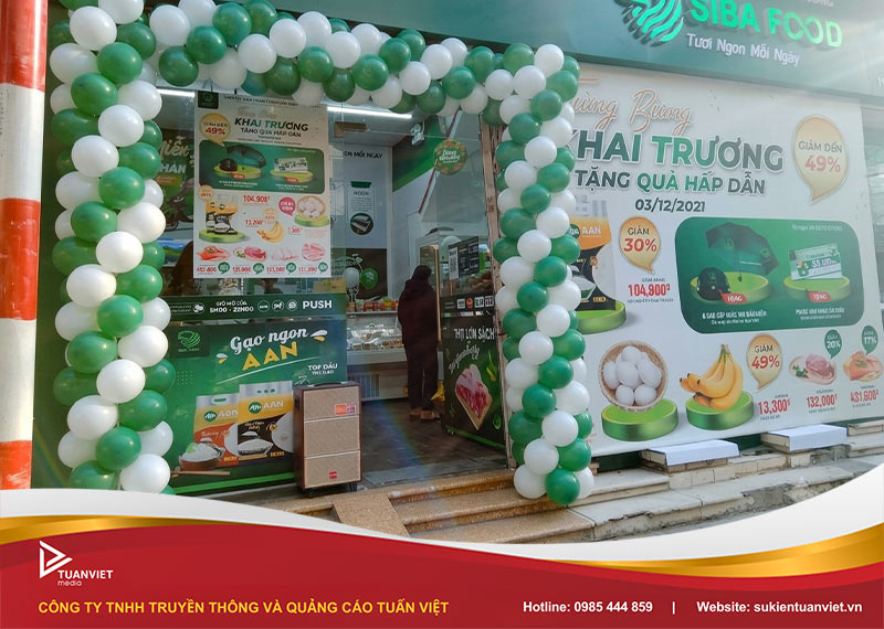 mẫu cổng bóng khai trương đẹp