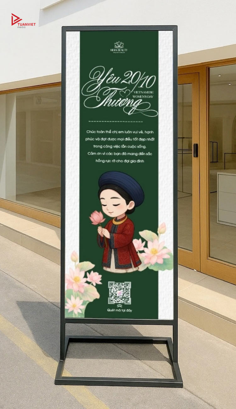 mẫu standee sự kiện 20/10