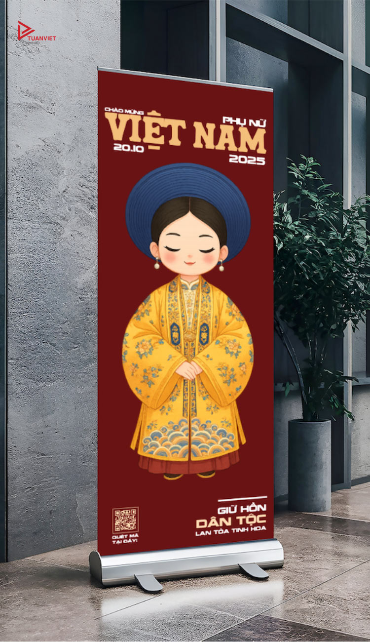 mẫu thiết kế standee 20/10