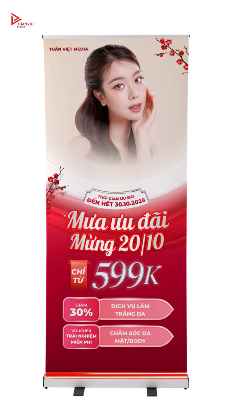mẫu standee chúc mừng 20/10